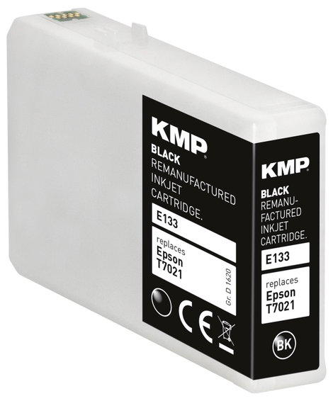 KMP Tinta helyettesíti Epson T7021 Kompatibilis Fekete E133 1620,4001 3. kép