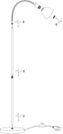 Nordlux Ray 63214033 Állólámpa LED E14 40 W Króm 3. bélyegkép