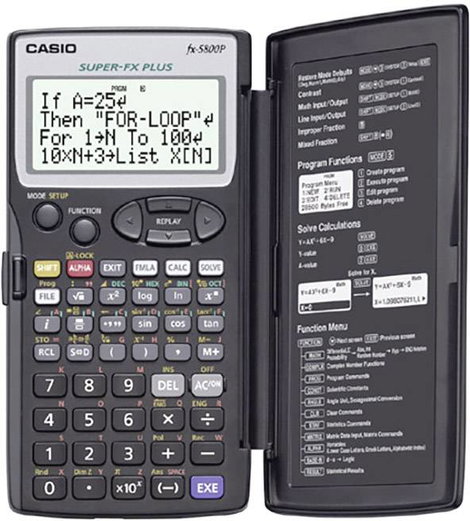 Casio fx-5800P Iskolai számológép Elemekről üzemeltetett Fekete Kijelző (számjegy): 16 2. kép