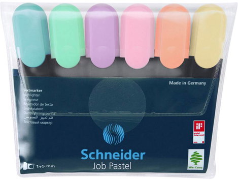 Schneider Szövegjelölő Textmarker Job pastell Etui 6 Stück 50-115097 1 db