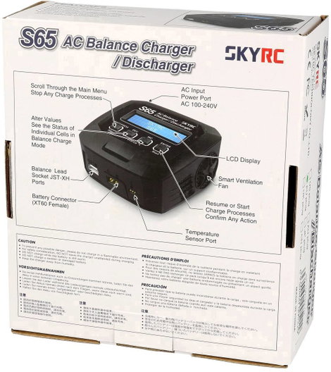 SKYRC S65 Modell multifunkciós töltő 6 A LiPolimer, LiFePO, Lítiumion, LiHV, NiMH, NiCd, Ólom 4. kép