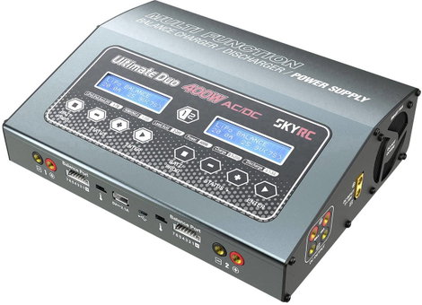 SKYRC D400 Modell multifunkciós töltő 20 A LiPolimer, LiFePO, Lítiumion, NiMH, NiCd, Ólom