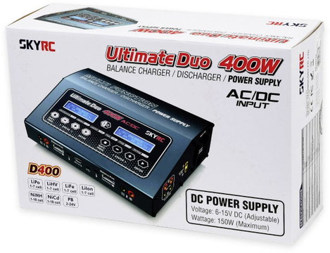 SKYRC D400 Modell multifunkciós töltő 20 A LiPolimer, LiFePO, Lítiumion, NiMH, NiCd, Ólom 4. kép