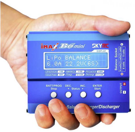 SKYRC B6 Mini Modell multifunkciós töltő 6 A LiPolimer, LiFePO, Lítiumion, NiMH, NiCd, Ólom 2. kép