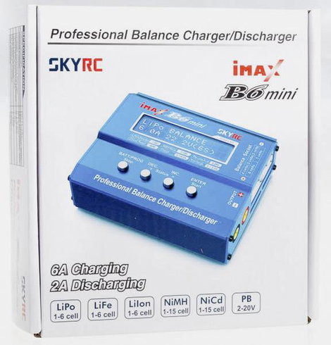 SKYRC B6 Mini Modell multifunkciós töltő 6 A LiPolimer, LiFePO, Lítiumion, NiMH, NiCd, Ólom 8. kép