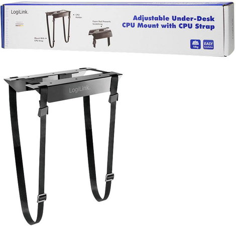 LogiLink EO0009 EO0009 Számítógép tartó Asztal alatt Fekete Terhelhetőség: 10 kg 6. kép
