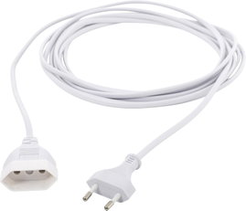 HAWA R695 Áram Hosszabbítókábel 2.5 A Fehér 3.00 m H03VVH2-F 2X 0,75 mm² lapos