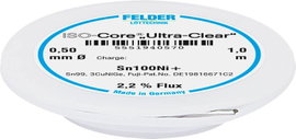 Felder Löttechnik ISO-Core Ultra-Clear Sn100Ni+ Forrasztóón, ólommentes Tekercs Sn99,25Cu0,7Ni0,05 0