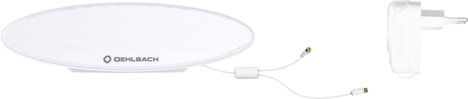 Oehlbach Scope Oval Aktív DVB-T/T2 laposantenna Beltér Fehér 2. kép