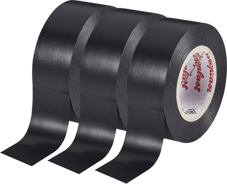 Coroplast 302 Szigetelőszalag Fekete (H x Sz) 10 m x 15 mm 3 db