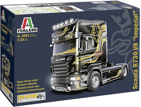 Italeri 510003883 Scania R730 V8 Topline Imperial Kamionmodell építőkészlet 1:24 5. kép