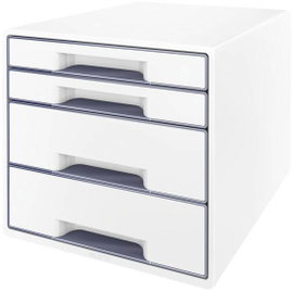 Leitz WOW Cube 5213 5213-20-01 Fiókos irattároló Fehér 4 x DIN A4 Fiókok száma: 4