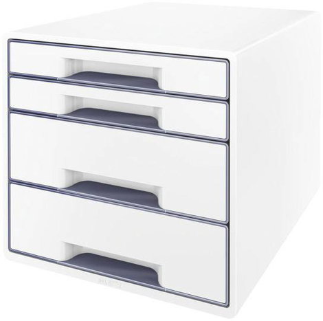 Leitz WOW Cube 5213 5213-20-01 Fiókos irattároló Fehér 4 x DIN A4 Fiókok száma: 4