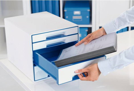 Leitz WOW Cube 5213 5213-20-36 Fiókos irattároló Fehér 4 x DIN A4 Fiókok száma: 4 2. kép
