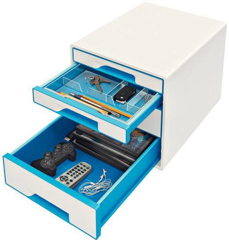 Leitz WOW Cube 5213 5213-20-36 Fiókos irattároló Fehér 4 x DIN A4 Fiókok száma: 4 3. kép