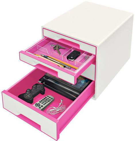 Leitz WOW Cube 5213 5213-20-23 Fiókos irattároló Fehér 4 x DIN A4 Fiókok száma: 4 3. kép