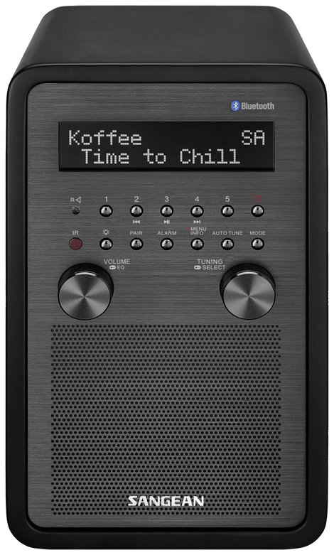 Sangean DDR-60 Asztali rádió DAB+, DAB, URH AUX, Bluetooth®, NFC Táviránytóval, Ébresztő funkció Fek