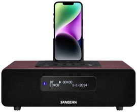 Sangean DDR-38 Asztali rádió DAB+, DAB, URH Apple-Dock, AUX, Bluetooth® Akkutöltő funkció, Távirányt