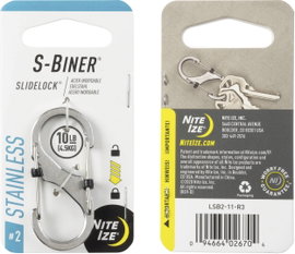 NITE Ize NI-LSB2-11-R3 Karabíner SideLock S-Biner 2 50 mm x 22 mm x 8 mm 1 db