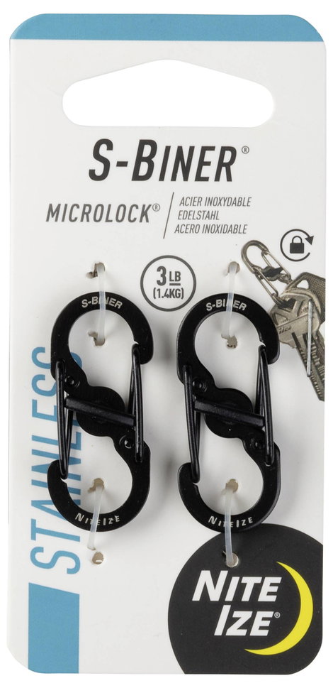 NITE Ize NI-LSBM-01-2R3 Karabíner MicroLock S-Biner 2 35 mm x 15 mm x 7 mm 2 db 2. kép