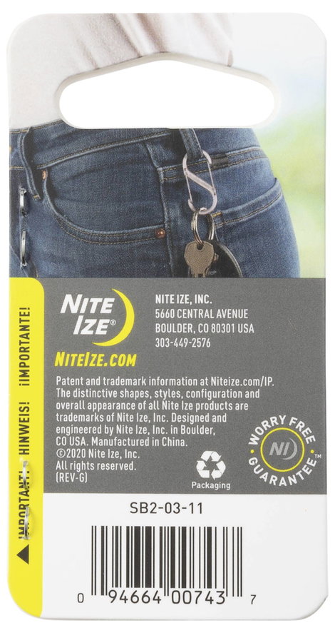 NITE Ize NI-SB2-03-11 Karabíner S-Biner Gr. 2 50 mm x 22 mm 1 db 10. kép