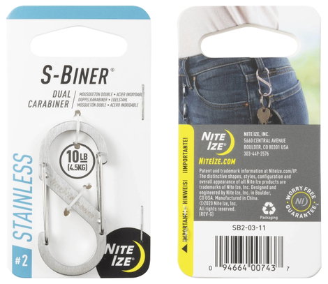 NITE Ize NI-SB2-03-11 Karabíner S-Biner Gr. 2 50 mm x 22 mm 1 db 9. kép