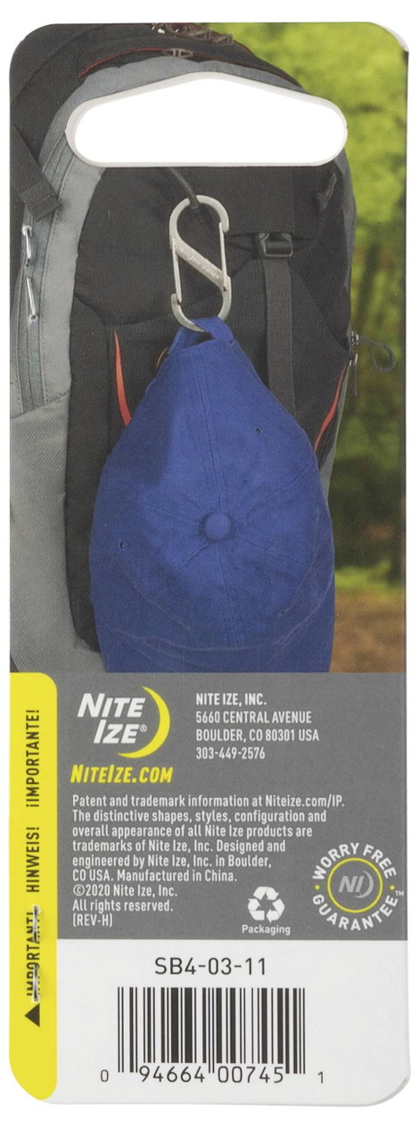 NITE Ize NI-SB4-03-11 Karabíner S-Biner Gr. 4 89 mm x 38 mm 1 db 7. kép