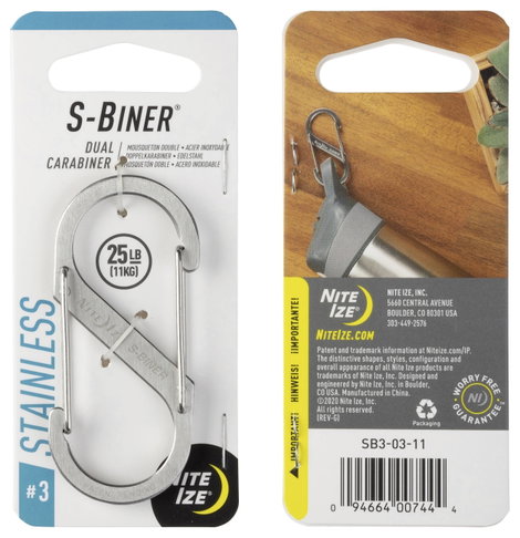 NITE Ize NI-SB3-03-11 Karabíner S-Biner Gr. 3 67 mm x 29 mm 1 db 10. kép