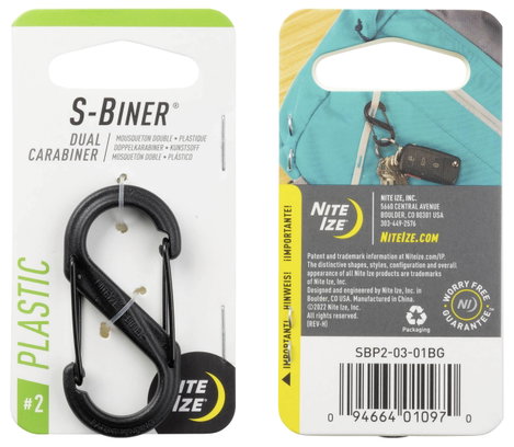 NITE Ize NI-SBP2-03-01 Karabíner S-Biner Gr. 2 76 mm x 50 mm x 25 mm 1 db 7. kép