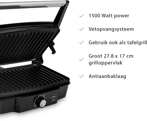 Tristar GR-2852 Kontakt grill Elektromos Fekete 5. kép