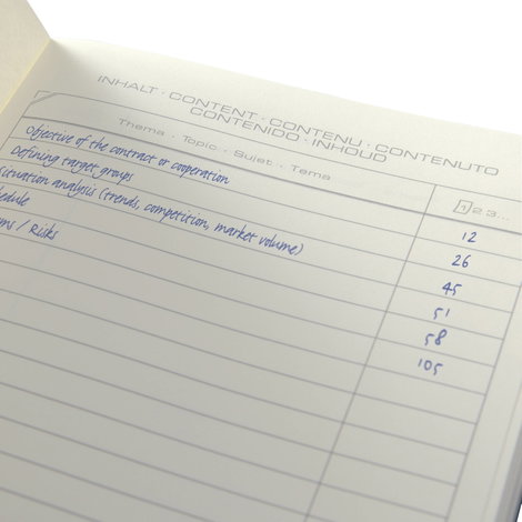 Sigel CONCEPTUM® CO131 Jegyzettömb kockás Fekete Lapok száma: 97 DIN A6 6. kép