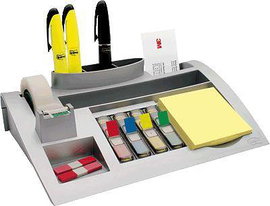 Post-it Desk Organizer C50 7000062207 Asztali rendszerező Ezüst (fémes) Rekeszek száma: 7
