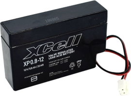 XCell XP0.812JST Ólomakku 12 V 0.8 Ah Ólom-vlies (AGM) (Sz x Ma x Mé) 96 x 62 x 25 mm JST dugó Karba