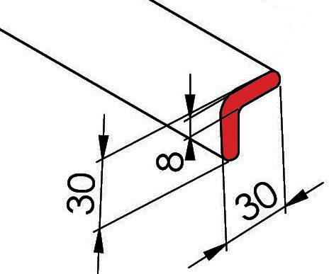 VISO PUS300NJ Védőhab fekete, sárga (H x Sz) 4.5 m x 30 mm 4. kép