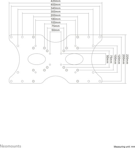Neomounts VESA adapter Alkalmas sorozat: Univerzális Ezüst 2. kép