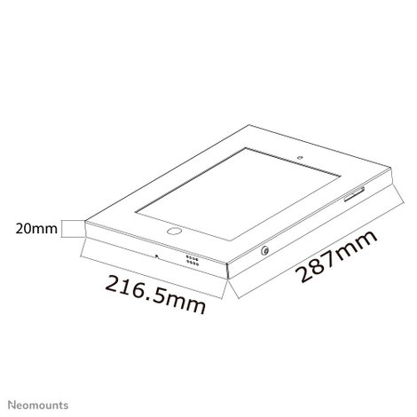 Neomounts IPAD2N-UN20BLACK Tablet tartó Apple iPad 2, iPad 3 3. kép