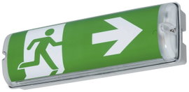 B-SAFETY BR564230 LED-es menekülési útvonal vészvilágítás Fali felépítés szerelés Kimenet, Mentési ú
