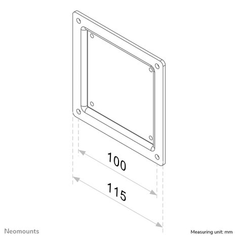 Neomounts VESA adapter Alkalmas sorozat: Univerzális Fekete 2. kép