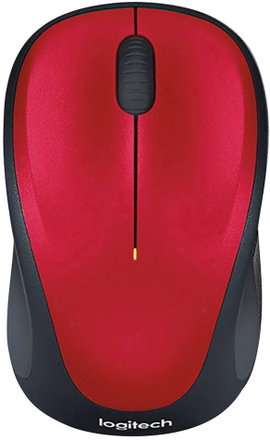 Logitech M235 WLAN egér Rádiójel vezérlésű Optikai Piros/fekete 3 Gombok 1000 dpi