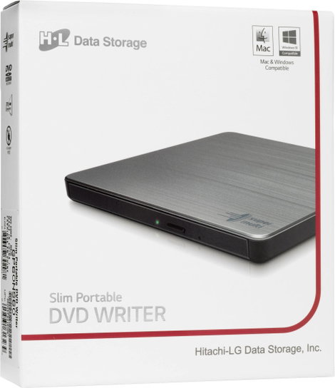 HL Data Storage GP60 DVD író, külső Retail USB 2.0 Ezüst 3. kép
