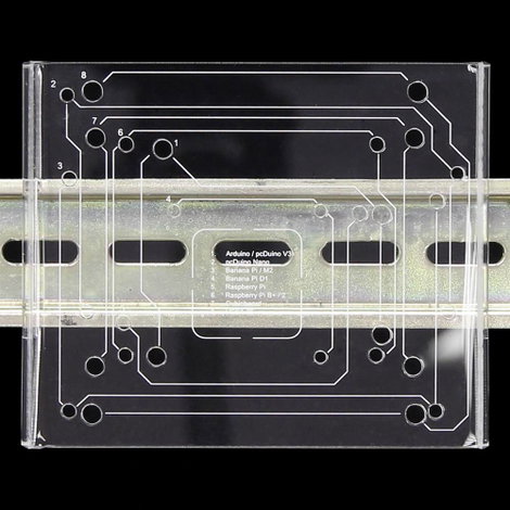 Joy-it RB-DIN-Rail DIN-Rail tartó Alkalmas: Arduino, Banana Pi, BeagleBoard, BeagleBone, Cubieboard, 2. kép