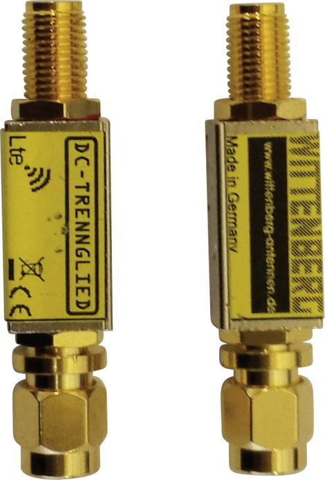 Wittenberg Antennen Antenna adapter RP-SMA alj, RP-SMA dugó DC
