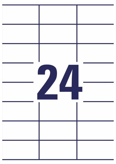 Avery-Zweckform LR3475-10 Univerzális etikett 70 x 36 mm Újrafeldolgozott papír Fehér 240 db Véglege 3. kép