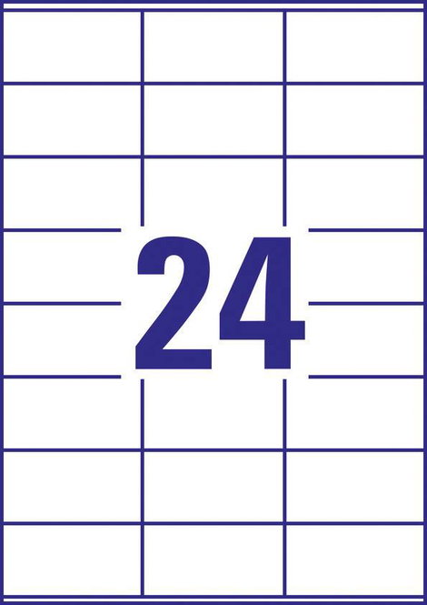 Avery-Zweckform LR3475-10 Univerzális etikett 70 x 36 mm Újrafeldolgozott papír Fehér 240 db Véglege 5. kép