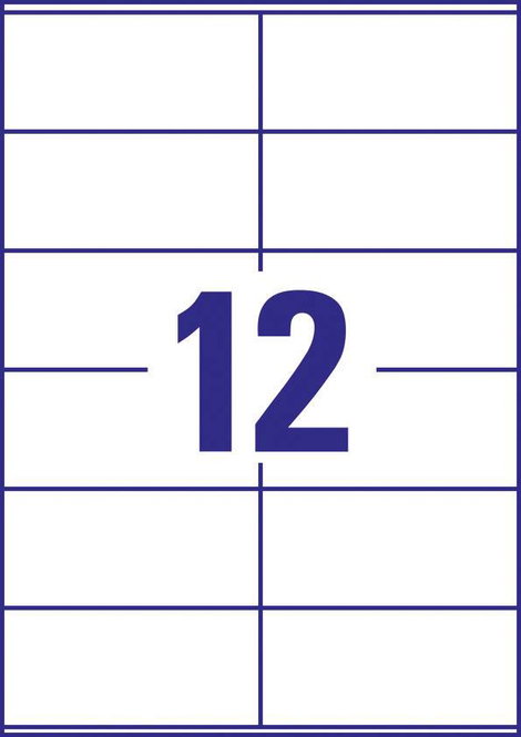 Avery-Zweckform 3424-10 Univerzális etikett 105 x 48 mm Papír Fehér 120 db Véglegesen tapadó Színes  4. kép