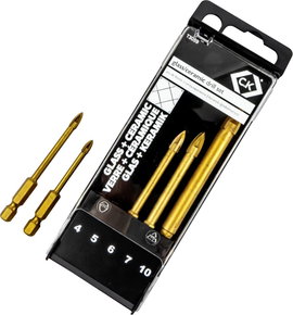 C.K T3059 Üvegfúró készlet 5 részes 4 mm, 5 mm, 6 mm, 7 mm, 10 mm 1 készlet