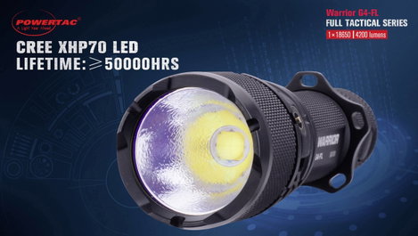 Powertac WAR-G4 FLW LED Kézilámpa Akkuról üzemeltetett 4200 lm 152 g 13. kép
