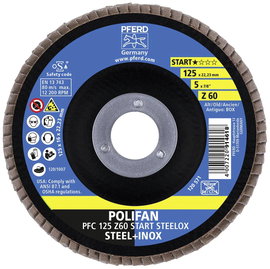 PFERD 69300935 PFC 125 Z 60 START STEELOX Felületcsiszoló korong Ø 125 mm Furat átmérő 22.23 mm 10 d