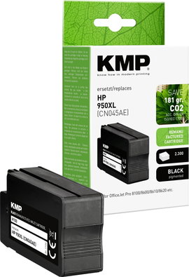 KMP Tinta helyettesíti HP 950XL, CN045AE Kompatibilis Fekete H100 1722,4001