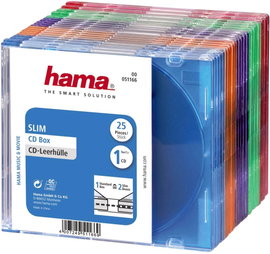 Hama CD tok, slim 00051166 1 CD/DVD/Blu-Ray Átlátszó kék, Átlátszó narancs, Átlátszó lila, Átlátszó 